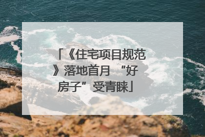 《住宅项目规范》落地首月 “好房子”受青睐