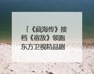 《藏海传》接档《宿敌》领跑东方卫视精品剧集赛道