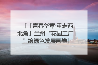 「青春华章·重走西北角」兰州“花园工厂”绘绿色发展画卷