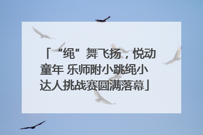 “绳”舞飞扬，悦动童年 乐师附小跳绳小达人挑战赛圆满落幕