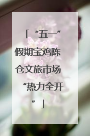 “五一”假期宝鸡陈仓文旅市场“热力全开”