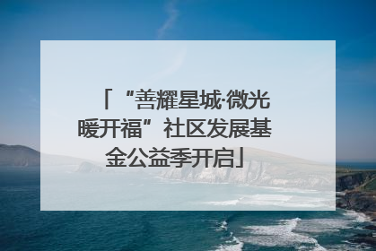 “善耀星城·微光暖开福”社区发展基金公益季开启