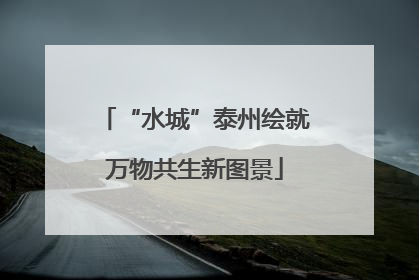 “水城”泰州绘就万物共生新图景