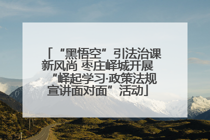 “黑悟空”引法治课新风尚 枣庄峄城开展“峄起学习·政策法规宣讲面对面”活动