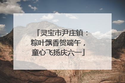 灵宝市尹庄镇：粽叶飘香贺端午，童心飞扬庆六一
