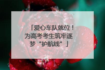 爱心车队就位！为高考考生筑牢逐梦“护航线”