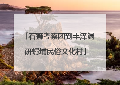 石狮考察团到丰泽调研蟳埔民俗文化村