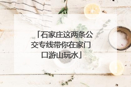 石家庄这两条公交专线带你在家门口游山玩水