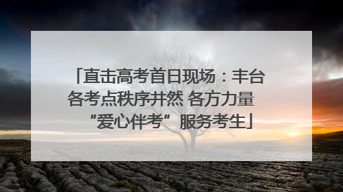 直击高考首日现场：丰台各考点秩序井然 各方力量“爱心伴考”服务考生