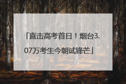 直击高考首日！烟台3.07万考生今朝试锋芒