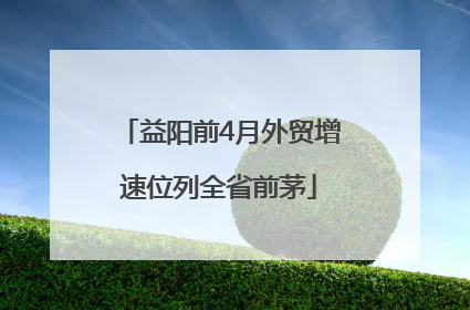 益阳前4月外贸增速位列全省前茅