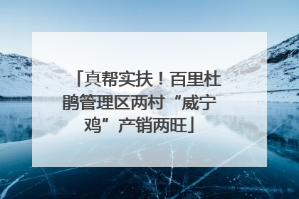 真帮实扶！百里杜鹃管理区两村“威宁鸡”产销两旺