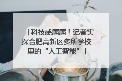 科技感满满！记者实探合肥高新区多所学校里的“人工智能”