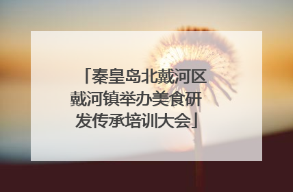 秦皇岛北戴河区戴河镇举办美食研发传承培训大会