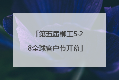 第五届柳工5·28全球客户节开幕