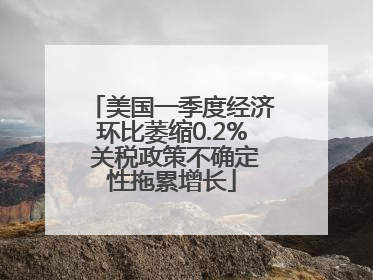 美国一季度经济环比萎缩0.2% 关税政策不确定性拖累增长