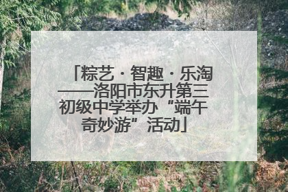 粽艺・智趣・乐淘——洛阳市东升第三初级中学举办“端午奇妙游”活动