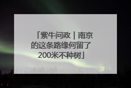紫牛问政｜南京的这条路缘何留了200米不种树