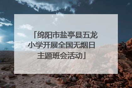 绵阳市盐亭县五龙小学开展全国无烟日主题班会活动