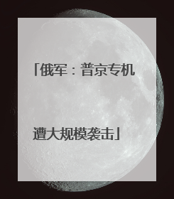 俄军：普京专机遭大规模袭击