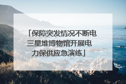 保障突发情况不断电 三星堆博物馆开展电力保供应急演练