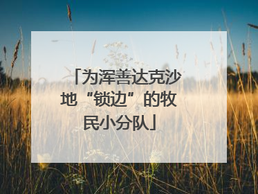 为浑善达克沙地“锁边”的牧民小分队