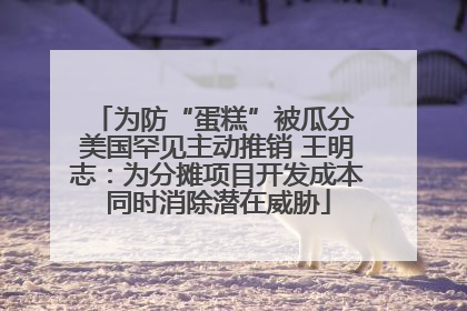 为防“蛋糕”被瓜分 美国罕见主动推销 王明志：为分摊项目开发成本同时消除潜在威胁