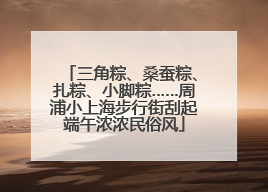 三角粽、桑蚕粽、扎粽、小脚粽……周浦小上海步行街刮起端午浓浓民俗风
