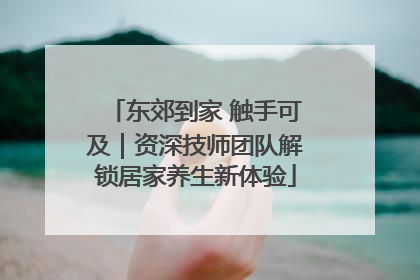 东郊到家 触手可及｜资深技师团队解锁居家养生新体验
