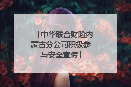 中华联合财险内蒙古分公司积极参与安全宣传