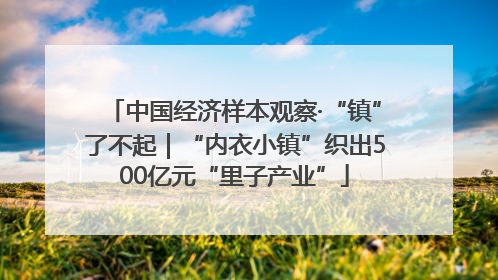中国经济样本观察·“镇”了不起｜“内衣小镇”织出500亿元“里子产业”