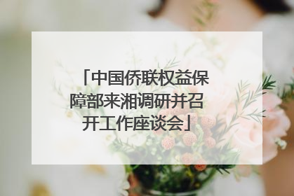 中国侨联权益保障部来湘调研并召开工作座谈会