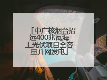 中广核烟台招远400兆瓦海上光伏项目全容量并网发电