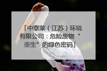中泰莱（江苏）环境有限公司：危险废物“重生”的绿色密码