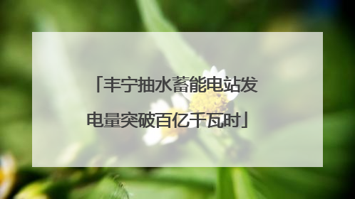 丰宁抽水蓄能电站发电量突破百亿千瓦时