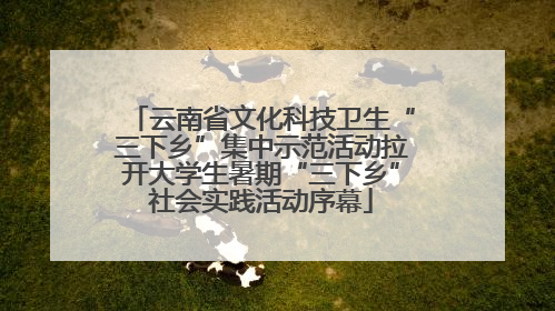 云南省文化科技卫生“三下乡”集中示范活动拉开大学生暑期“三下乡”社会实践活动序幕