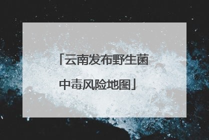 云南发布野生菌中毒风险地图