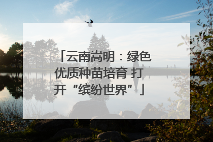云南嵩明：绿色优质种苗培育 打开“缤纷世界”