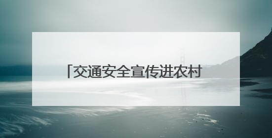 交通安全宣传进农村 让群众把平安带回家