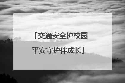 交通安全护校园 平安守护伴成长