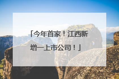 今年首家！江西新增一上市公司！