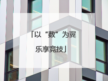 以“数”为翼 乐享竞技