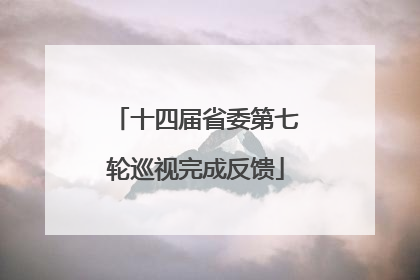 十四届省委第七轮巡视完成反馈