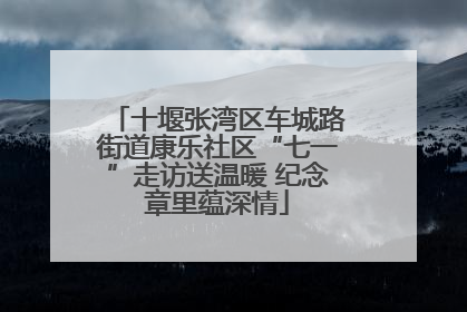 十堰张湾区车城路街道康乐社区“七一”走访送温暖 纪念章里蕴深情