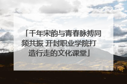 千年宋韵与青春脉搏同频共振 开封职业学院打造行走的文化课堂
