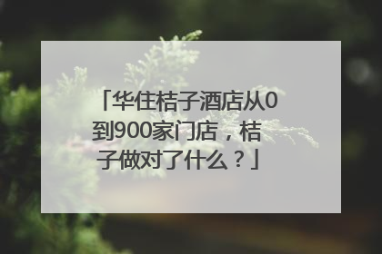 华住桔子酒店从0到900家门店，桔子做对了什么？