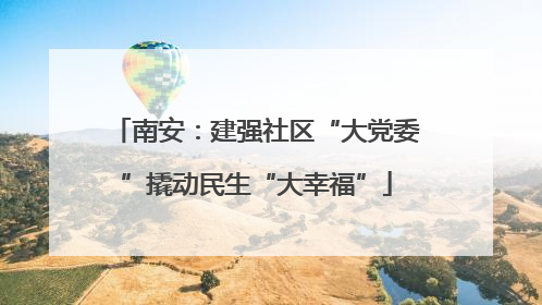 南安：建强社区“大党委”撬动民生“大幸福”
