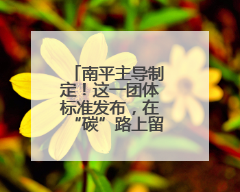 南平主导制定！这一团体标准发布，在“碳”路上留下“竹”迹