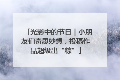 光影中的节日｜小朋友们奇思妙想，投稿作品超级出“粽”