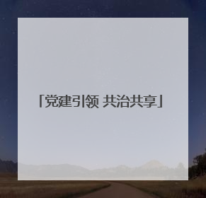 党建引领 共治共享